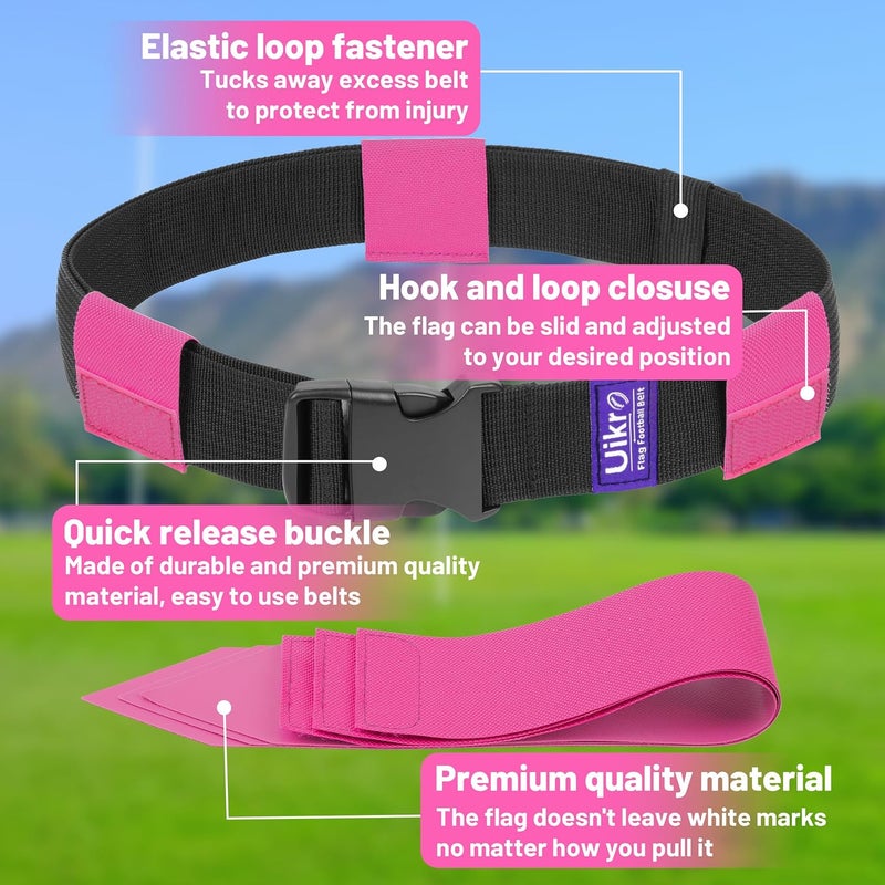 Uikro Flag Football Belts, 14 Player Flag Football Set with 42 Flags for Adults Youth Kids, Sports Training Competition - Image 4